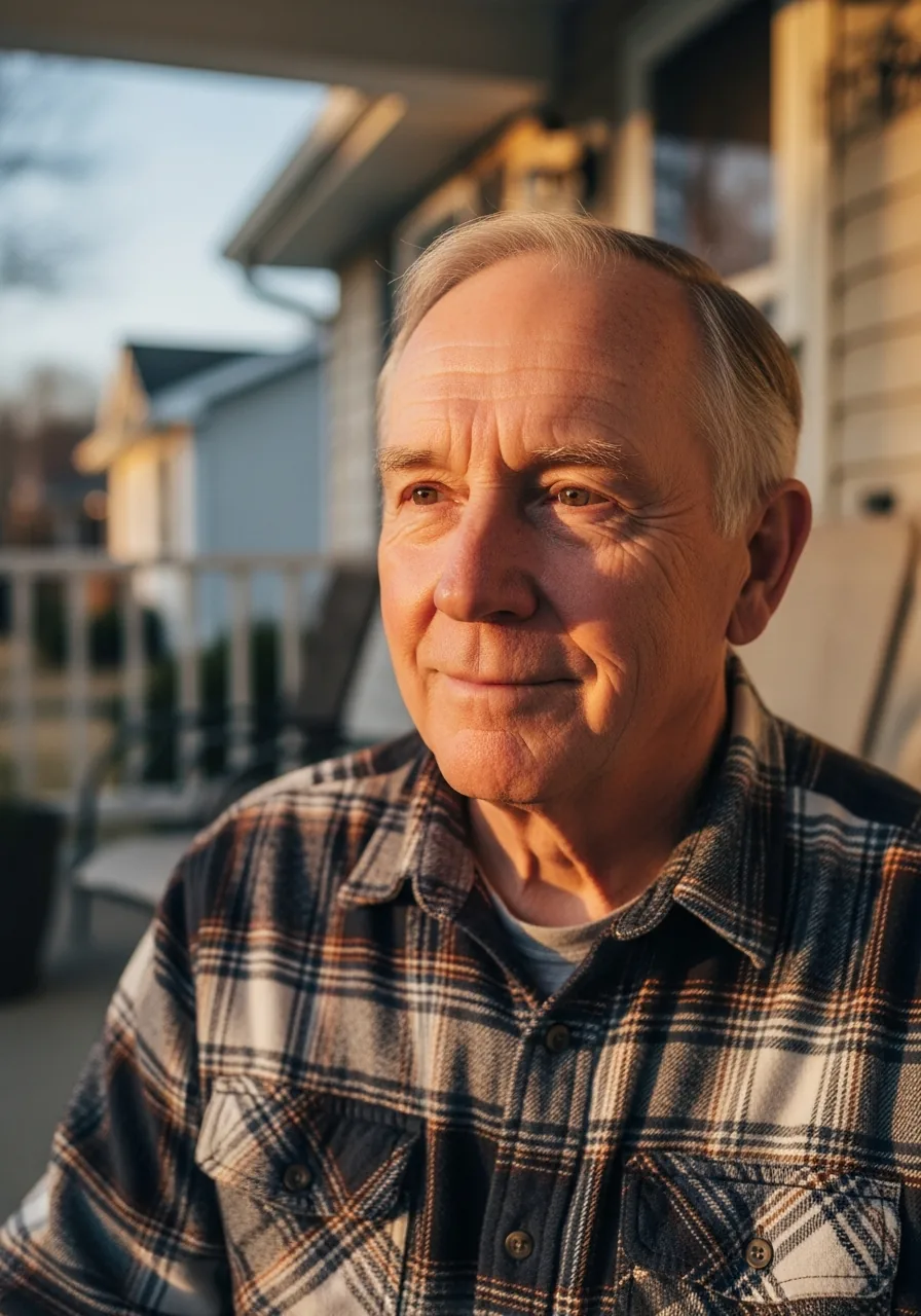 Walter, an everyday American on his front porch